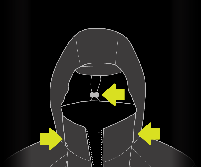 Best way to fold a Hood/Harness®equipped tactical jacket's hood to a